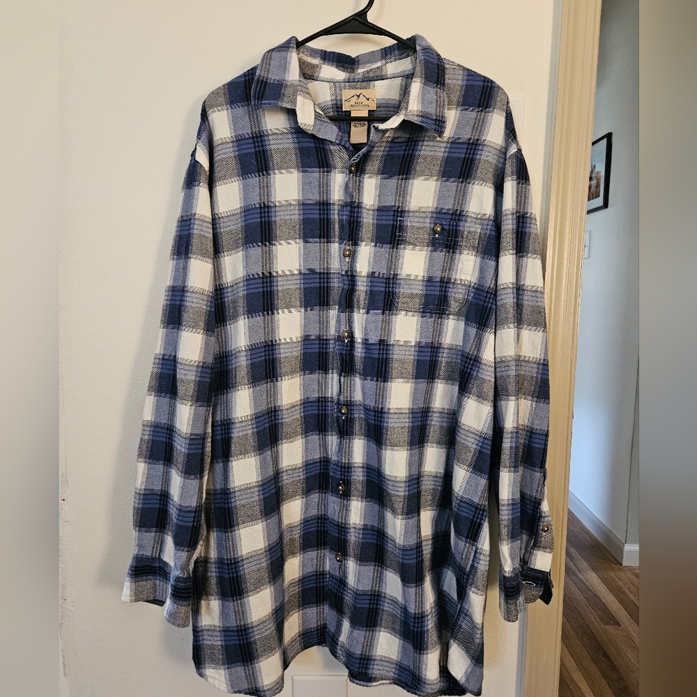 Mens Plaid Flannel Button Down Shirt Big & Tall